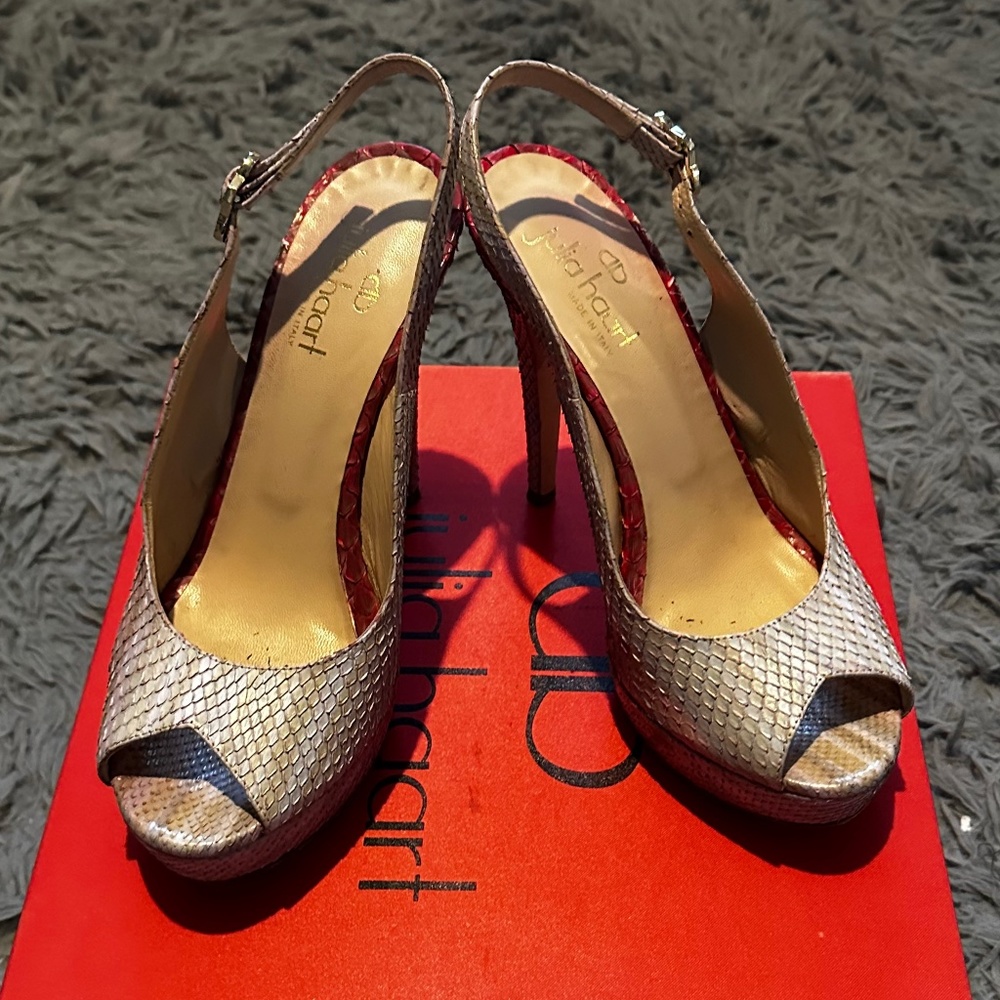 Julia Haart - Pink Python Platform Shoe. Size ‘40… - image 5